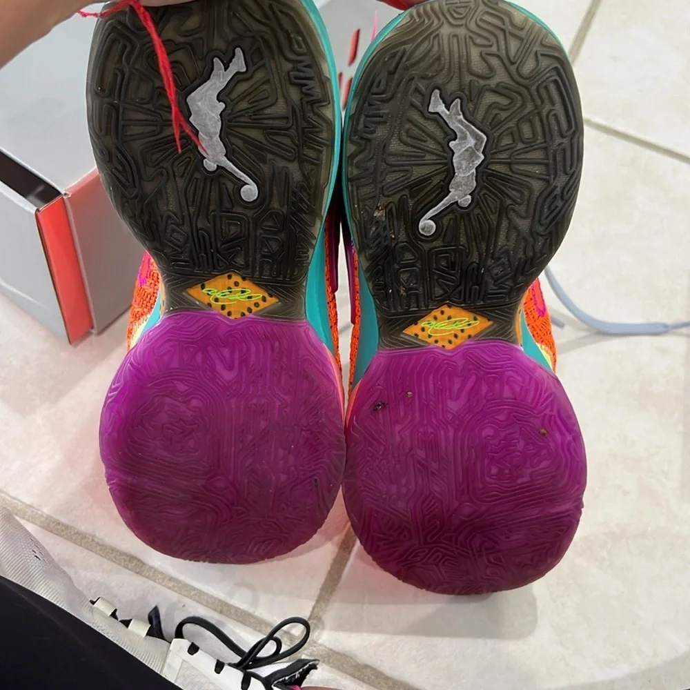 Nike LeBron XX Gray and orange purple/teal